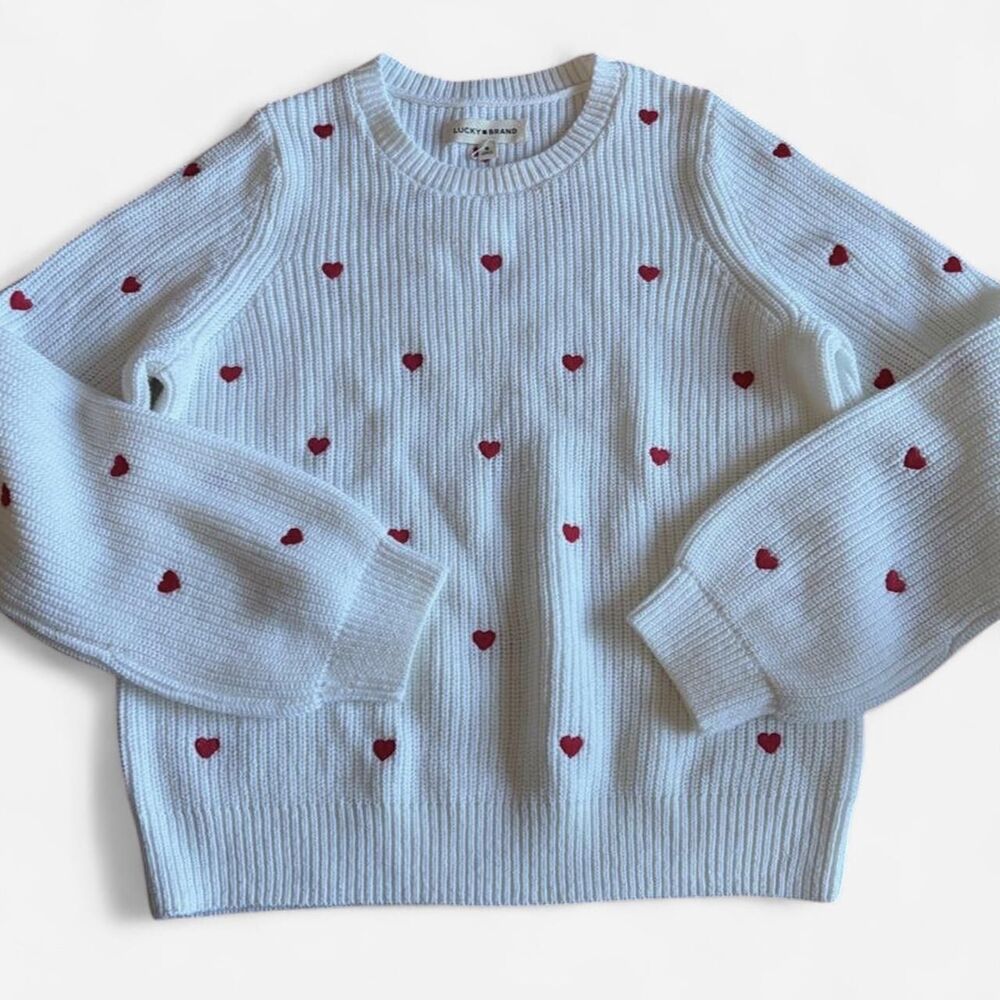 Lucky-brand Women's White and Cream Jumper